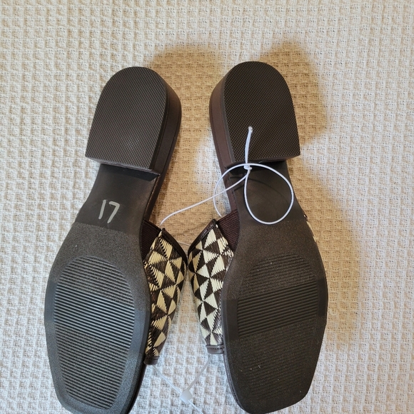 Brown and Cream Women's Slide Sandals - Picture 7 of 12